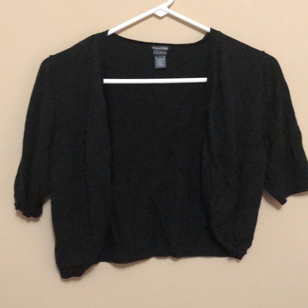 Black shrug silk blend